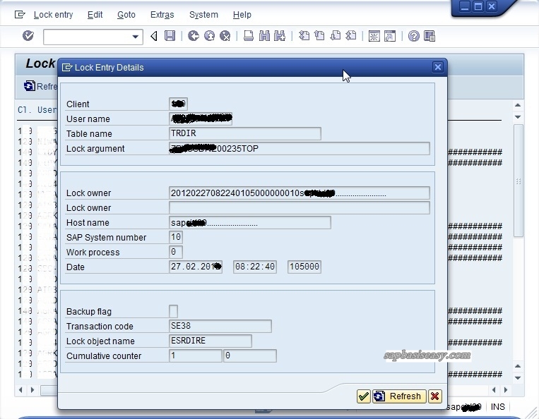 How to monitor SAP Lock Entries SAP Basis Easy