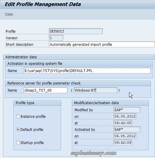 How to import & maintain SAP System Profile SAP Basis Easy
