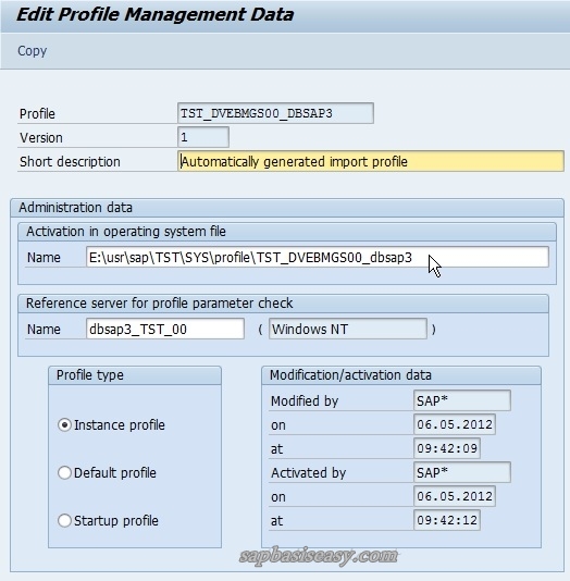 How to import & maintain SAP System Profile SAP Basis Easy