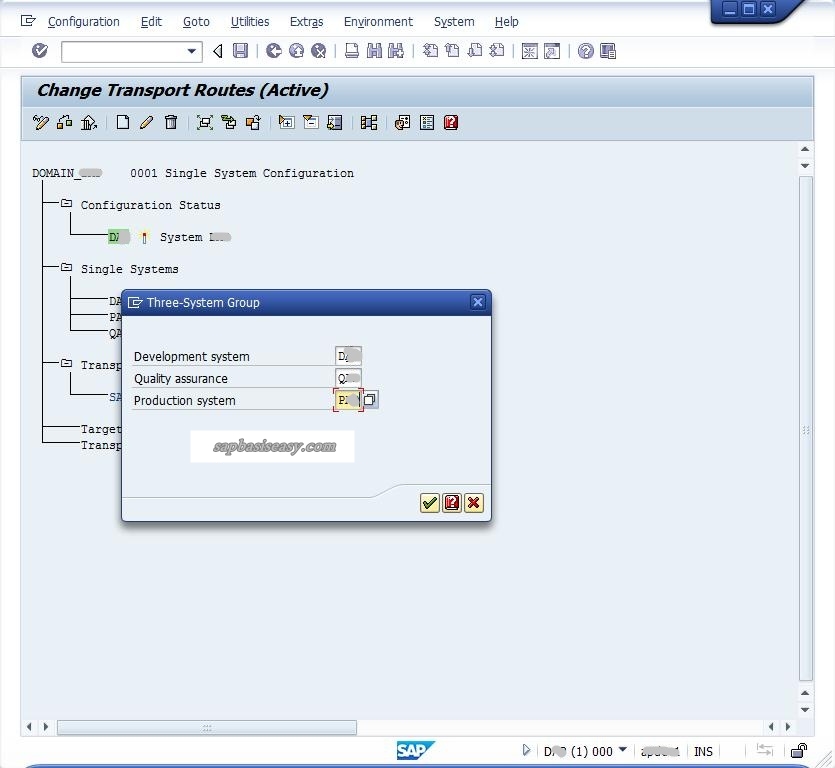 How to configure sap transport route stms sap basis easy